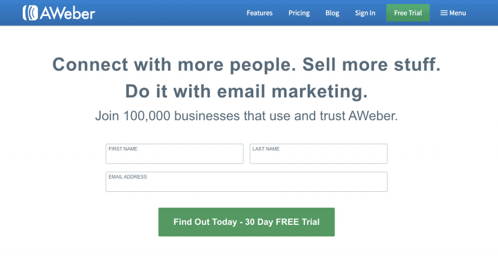 AWeber - Recommended Blogging Tools