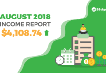 Income Report for August 2018: How I Made $4108.74 Last Month