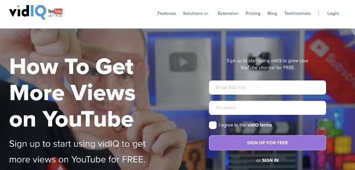 VidIQ YouTube SEO