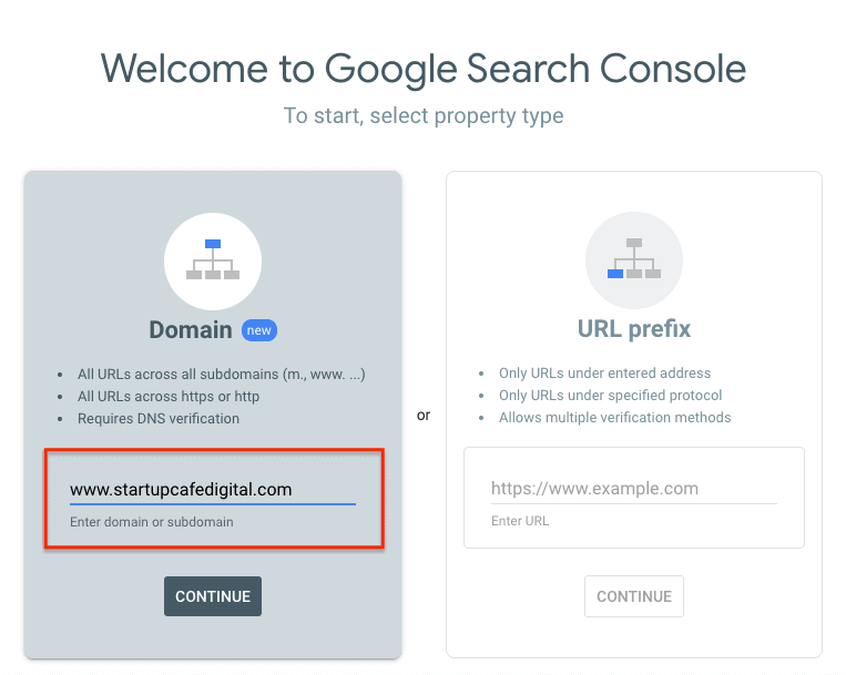 GSC Domain Verification