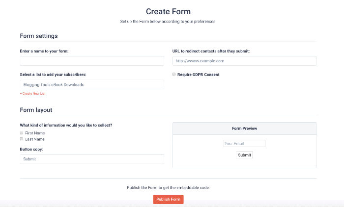 SendFox Forms