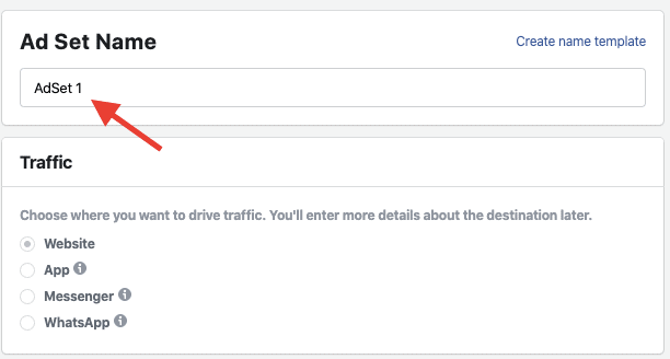 URL Campaign Builder - Ad Set
