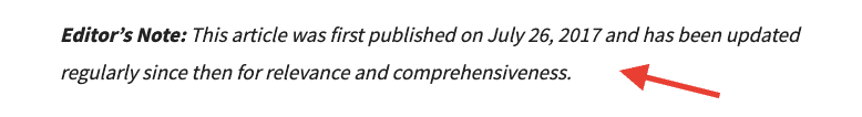 Updated Article - Editor's Note