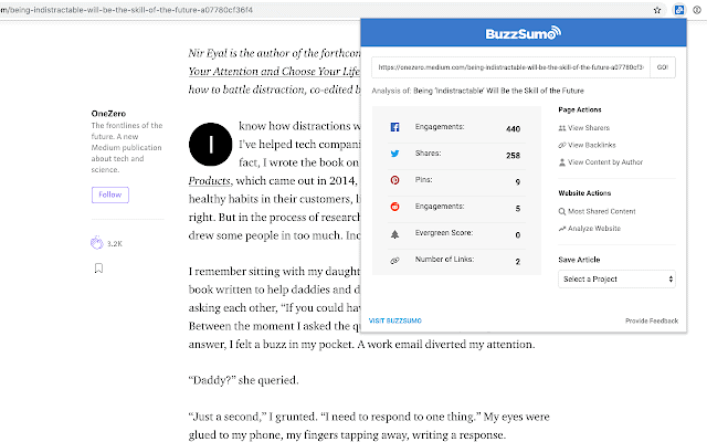 BuzzSumo Chrome Extension