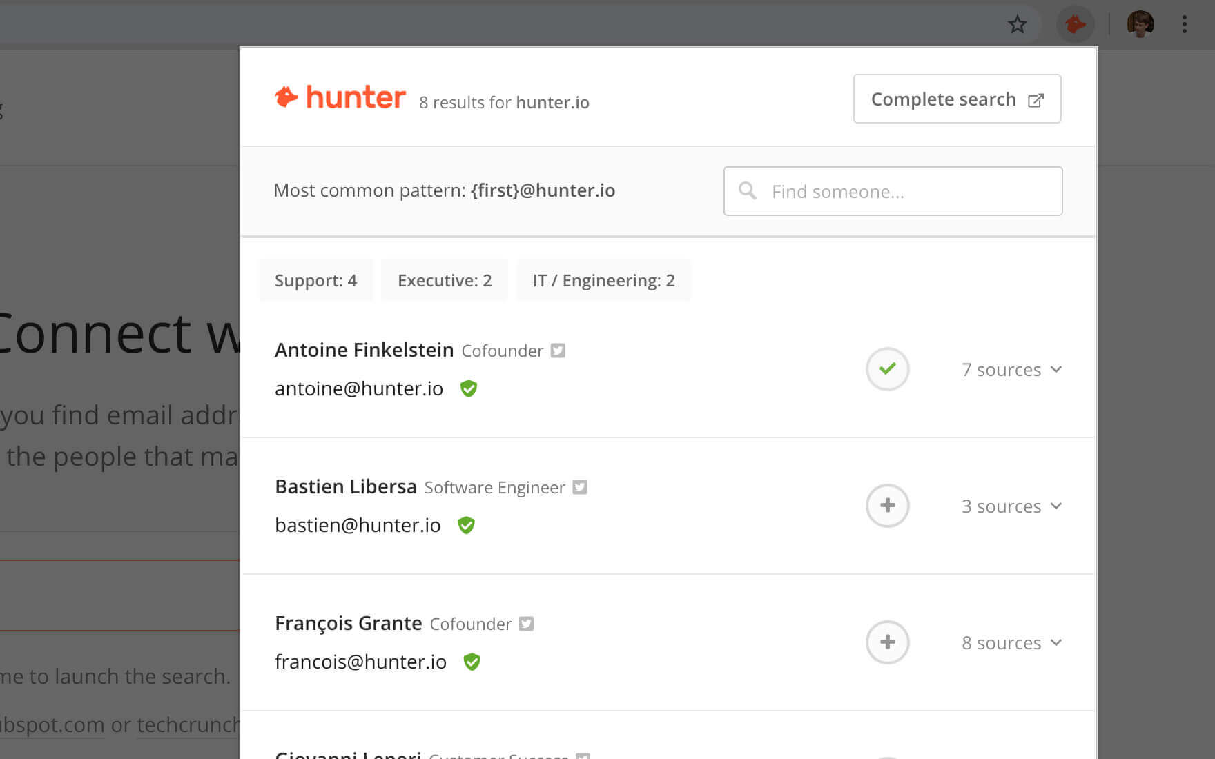 Hunter - Chrome Extension for SEO