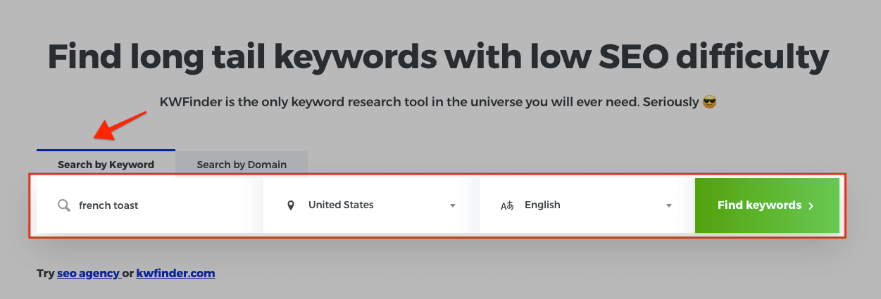 KWFinder - Keyword Research