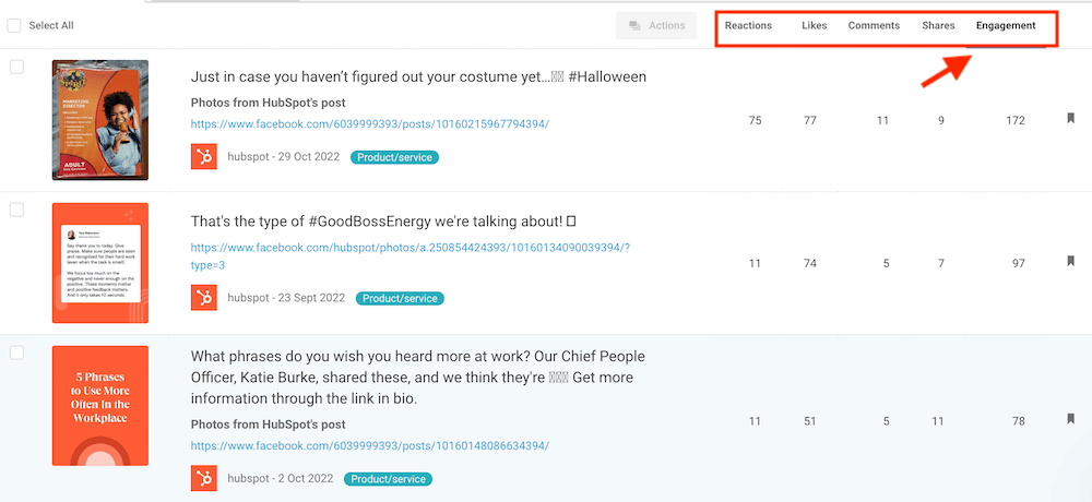 BuzzSumo - Facebook Engagement