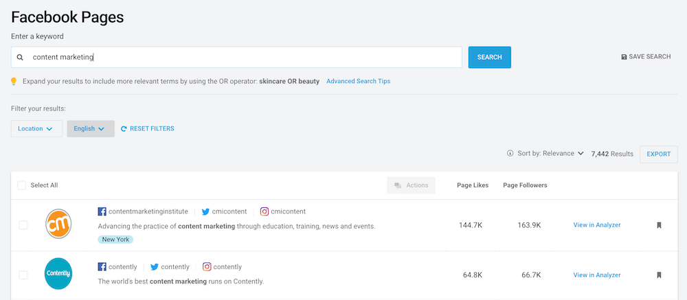 BuzzSumo - Influencer Search_Facebook