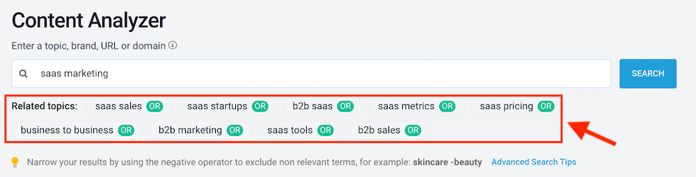 Content Analyzer - Related topics