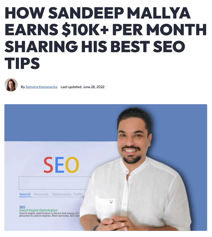 Sandeep Mallya - Niche Pursuits Interview