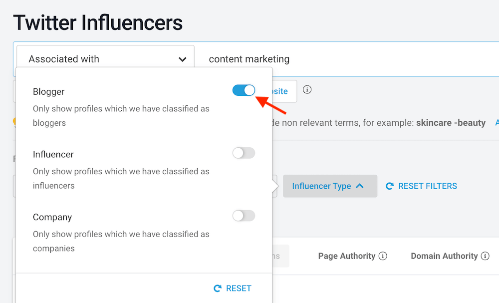Twitter Influencers - Blogger Search