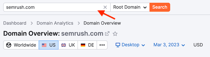 Semrush Dashboard