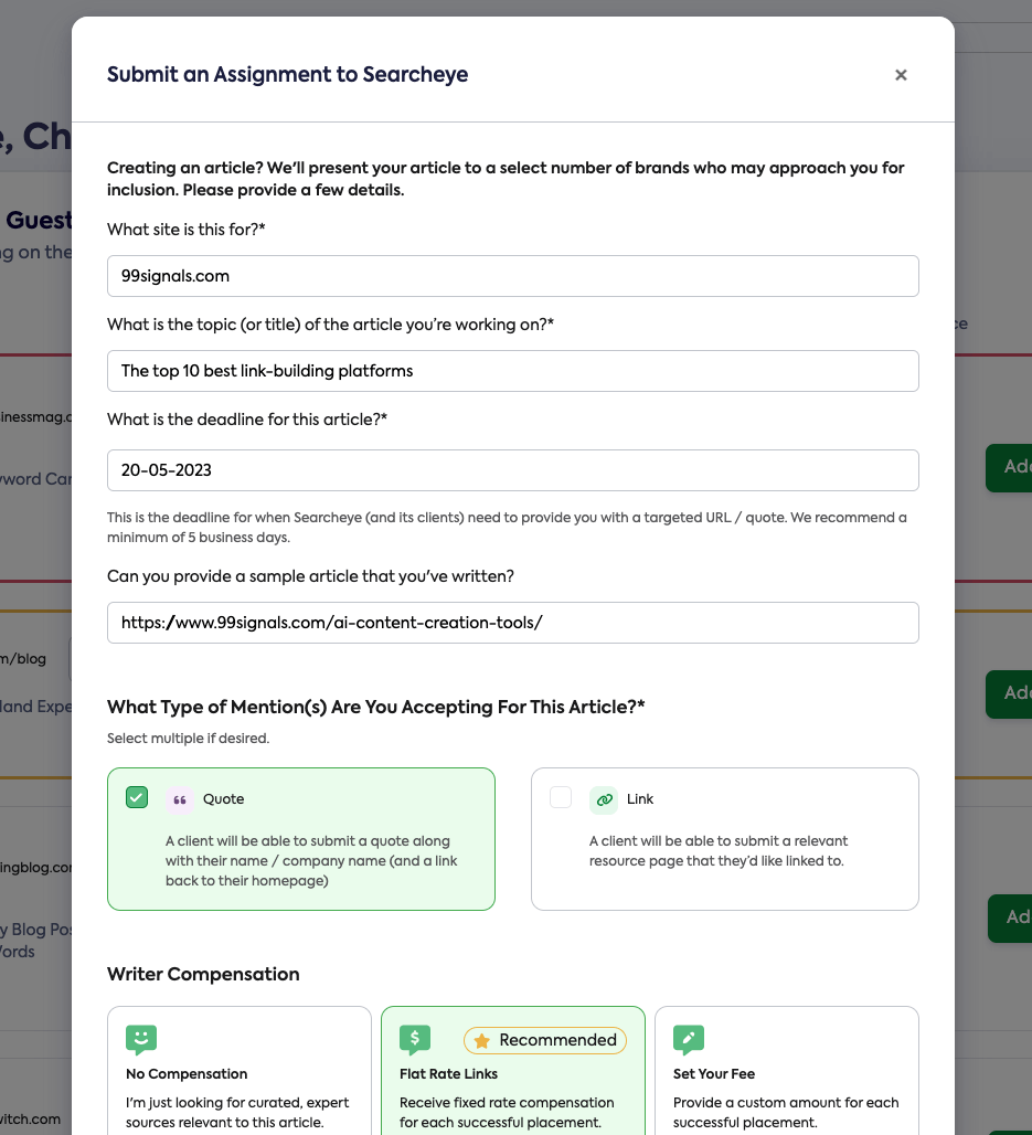 SearchEye Assignment SearchEye Assignment