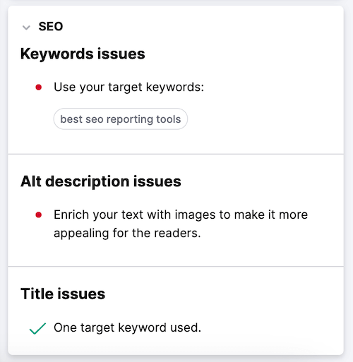 ContentShake - SEO Issues ContentShake - SEO Issues