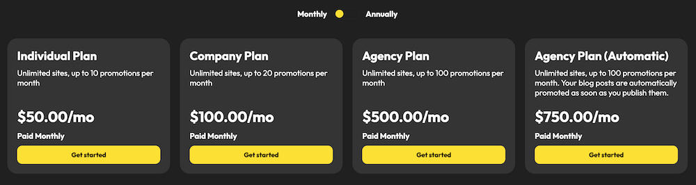 Quuu Pricing Plans