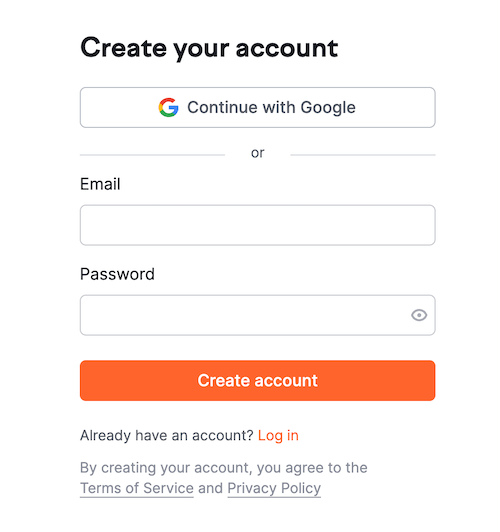 Semrush Registration Page