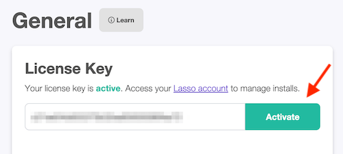 Lasso - Activate License
