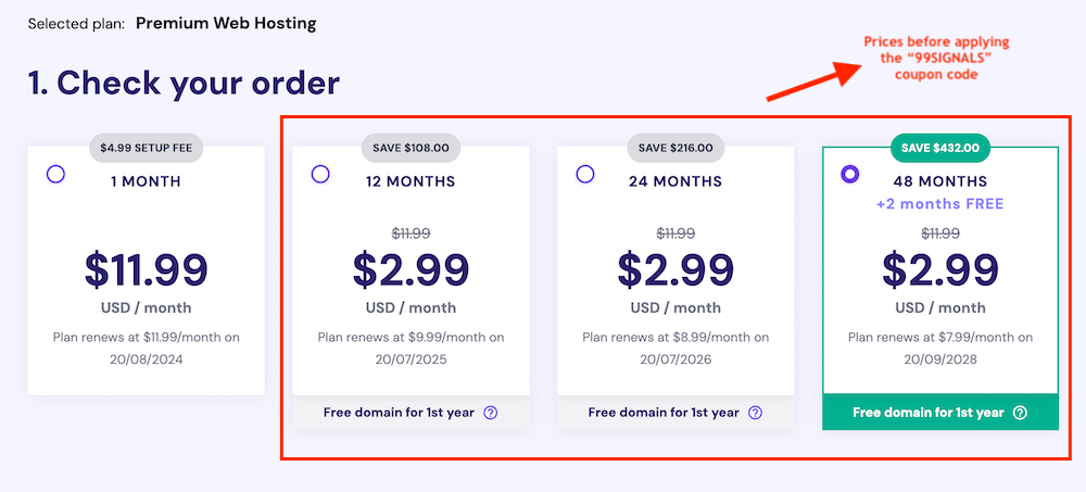 Hostinger Premium Web Hosting Plans