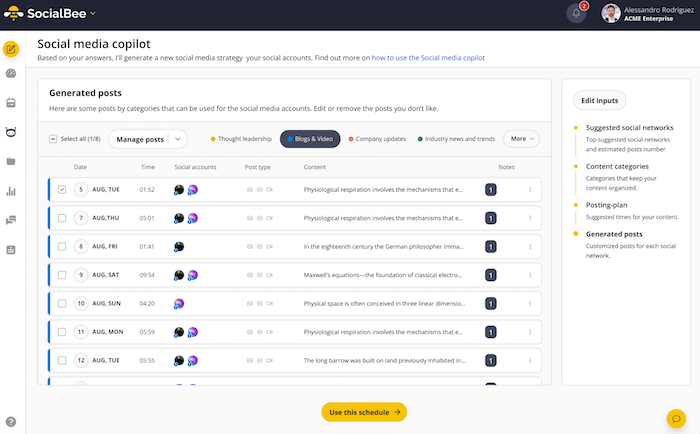 SocialBee AI Copilot