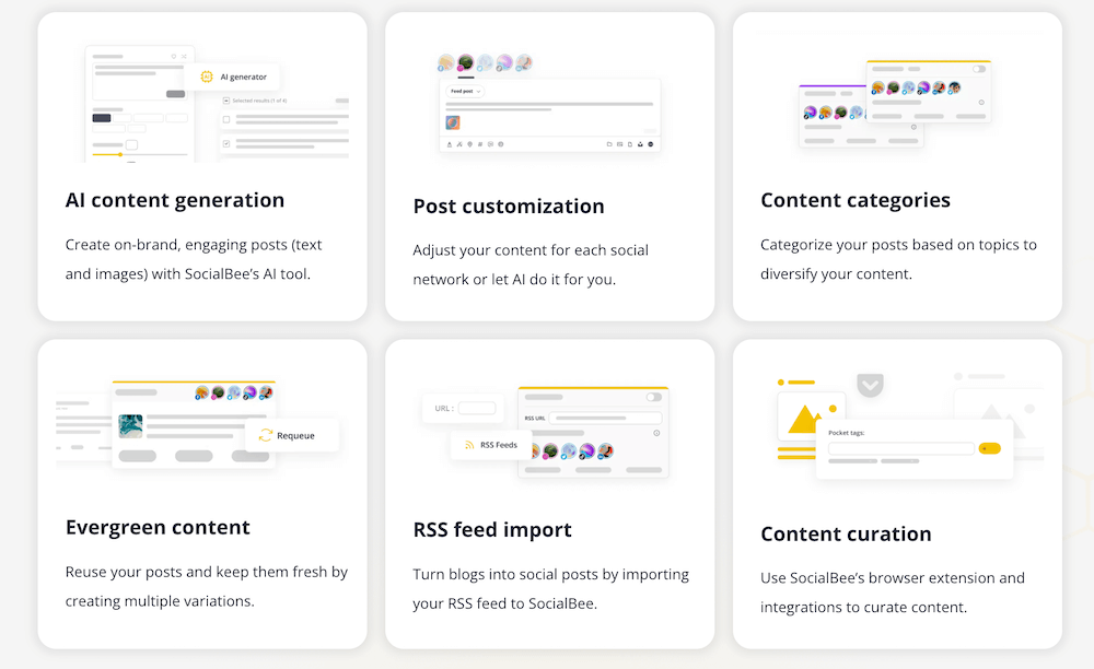 SocialBee Content Creation Features
