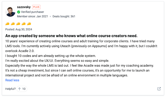 AppSumo Review - Deal Review Example