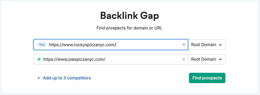 Semrush Local Backlink Analysis