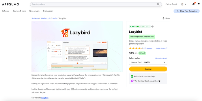 Lazybird Lifetime Deal - AppSumo LTDs
